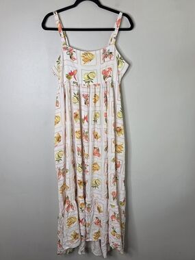 Paper Heart Fruit Print Maxi Dress